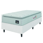 Cama Box Solteiro Colchão Espuma D45 Lazio Pillow Top 88x188x