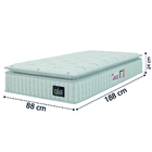 Cama Box Solteiro Colchão Espuma D45 Lazio Pillow Top 88x188x