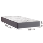 Cama Box Solteiro Colchão Espuma Egito 88x188x57cm Cinza / Br