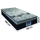 Cama Box Solteiro Colchão Espuma Solid 88x188x66cm Marrom / B