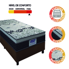 Cama Box Solteiro Colchão Espuma Solid 88x188x66cm Marrom / B