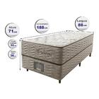 Cama Box Solteiro Colchão Euro + Box 88x188x71 Molas Ensacada