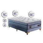 Cama Box Solteiro Colchão Euro Pillow + Box 88x188x70 Molas E