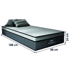 Cama Box Solteiro Colchão Gazin Maximus Molas Ensacadas 88x18