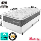 Cama Box Solteiro Colchão Mola Ensacada E Pillow Top De Espum