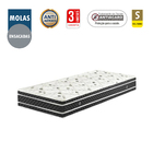 Cama Box Solteiro Colchão Molas Ensacadas + Box Suede Marrom