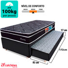 Cama Box Solteiro Colchão Molas Ensacadas Com Pillow Bicama A