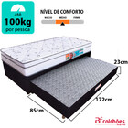 Cama Box Solteiro Colchão Molas Ensacadas Com Pillow Bicama C