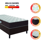 Cama Box Solteiro Colchão Molas Ensacadas Pequim 88x188x58cm