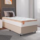 Cama Box Solteiro Colchão Molas Ensacadas Real 88x188x65cm Br