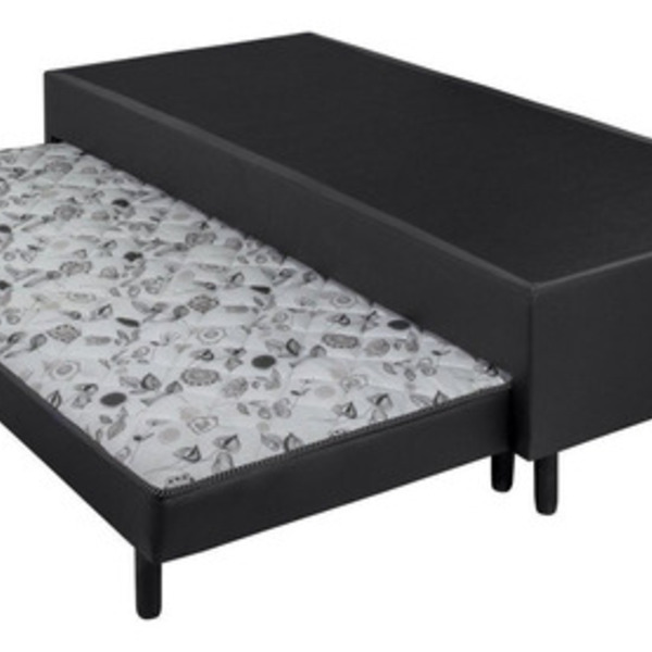 Cama Box Solteiro Com Auxiliar Semi Ortopedica Corino Marrom