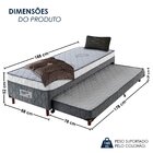 Cama Box Solteiro Com Cama Auxiliar 100% Poliéster 88x52cm Vi