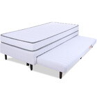 Cama Box Solteiro Com Cama Auxiliar + Colchão De Espuma Selad
