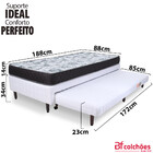 Cama Box Solteiro Com Cama Auxiliar + Colchão De Espuma Selad
