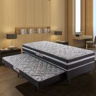 Cama Box Solteiro Com Cama Auxiliar Aspen 88x188x41cm Cinza/p