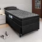 Cama Box Solteiro Com Colchão Arezzo Molas Ensacadas Preta