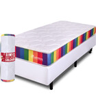 Cama Box Solteiro Com Colchão D33 A Vácuo Ortopédico Espuma C