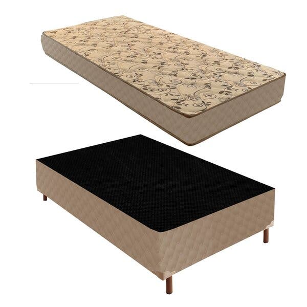 Cama Box Solteiro Com Colchão D33 Unique Duoface 18x88x188cm E Base ...