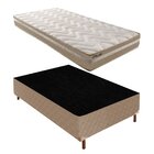 Cama Box Solteiro Com Colchão D33 Unique Plus Duoface 14x88x1