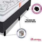 Cama Box Solteiro com Colchão Ortopédico Dupla Face Firme 88x