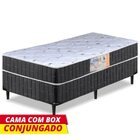 Cama Box Solteiro Conjugado Granada Umaflex Preto / Branco