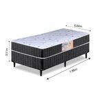 Cama Box Solteiro Conjugado Granada Umaflex Preto / Branco