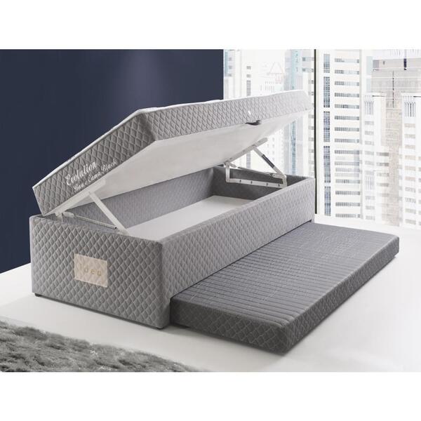 Cama Box Solteiro Conjugado Herval Mh1443 Com Auxiliar