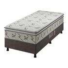 Cama Box Solteiro Conjugda Breare Branco/cinza Elegance