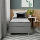 Cama Box Solteiro D28 Of 1,08x198x0,42 Montreal Cinza/branco