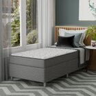 Cama Box Solteiro D28 Of 1,08x198x0,42 Montreal Cinza/branco