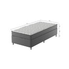 Cama Box Solteiro D33 Of 0,88x188x0,42 Montreal Cinza/branco