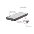 Cama Box Solteiro D33 Of 0,88x188x0,42 Montreal Cinza/branco