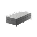 Cama Box Solteiro D45 Of 0,88x188x0,45 Montreal Cinza/branco