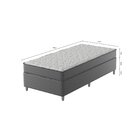 Cama Box Solteiro D45 Of 108x198x0,42 Montreal Yescasa Cinza/