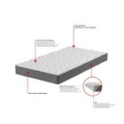 Cama Box Solteiro D45 Of 108x198x0,42 Montreal Yescasa Cinza/