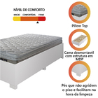 Cama Box Solteiro Desmontável Com Colchão De Espuma D33 Mille