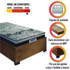 Cama Box Solteiro Desmontável Com Colchão Espuma Solid 88x188