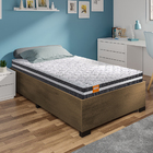 Cama Box Solteiro Desmontável Com Colchão Molas Qatar 88x188x