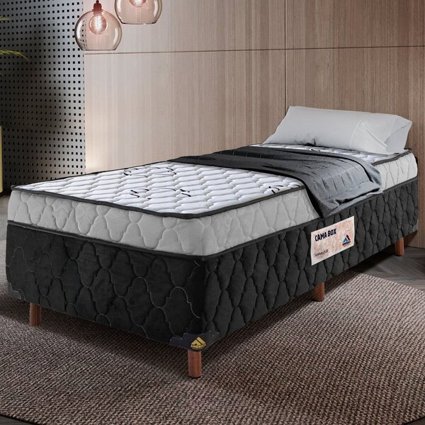 Cama Box Solteiro Espuma D-28 100% Poliéster 88x55cm Sonnus A