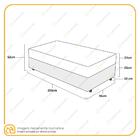 Cama Box Solteiro King + Colchão De Espuma D45 Castor Black W