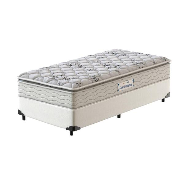 Cama Box Solteiro King Branca + Colchão De Espuma D33 - Probe