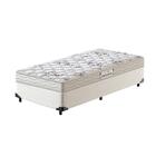 Cama Box Solteiro King Branca + Colchão De Espuma D33 - Probe