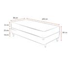 Cama Box Solteiro King Branca + Colchão De Molas - Castor - C