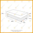 Cama Box Solteiro King Branca + Colchão De Molas Ensacadas -