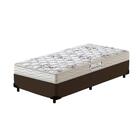Cama Box Solteiro King Marrom + Colchão De Espuma D33 - Probe