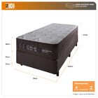 Cama Box Solteiro King Marrom + Colchão Molas Ensacadas Magné