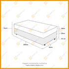 Cama Box Solteiro King Preta + Colchão De Molas Ensacadas - P