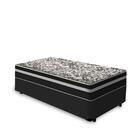 Cama Box Solteiro King Preto + Colchão De Molas Superlastic -