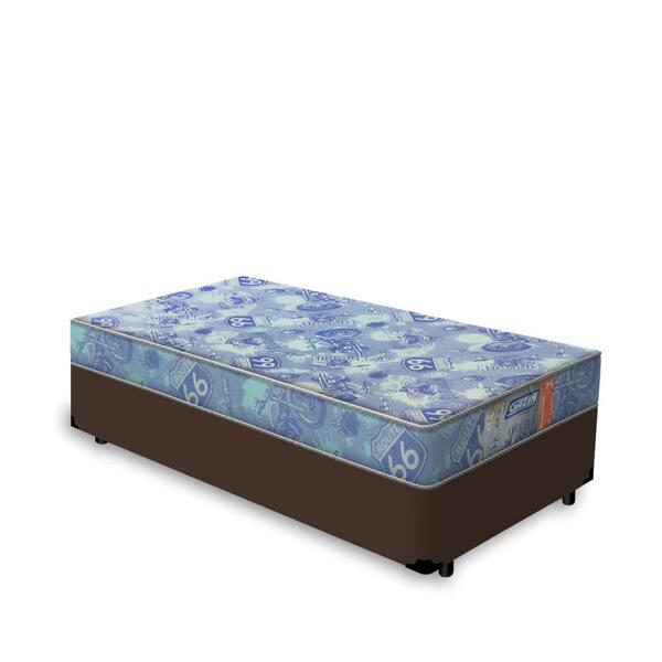 Cama Box Solteiro Marrom + Colchão De Espuma D20 - Gazin - Su