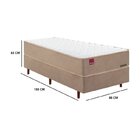 Cama Box Solteiro Molas 88x188cm Ensacadas Havana Bege